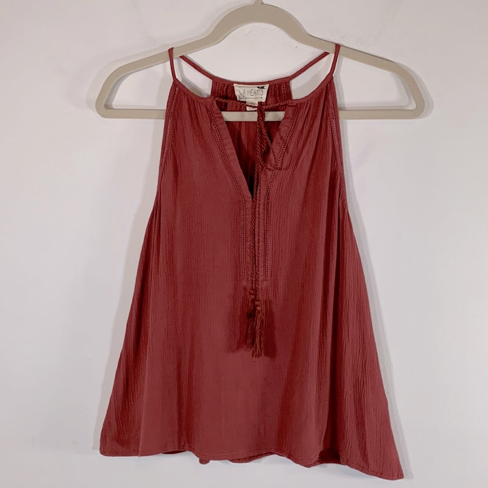 LA Hearts by PacSun Boho Textured Spaghetti Strap Rayon Women’s Size S Tank Top